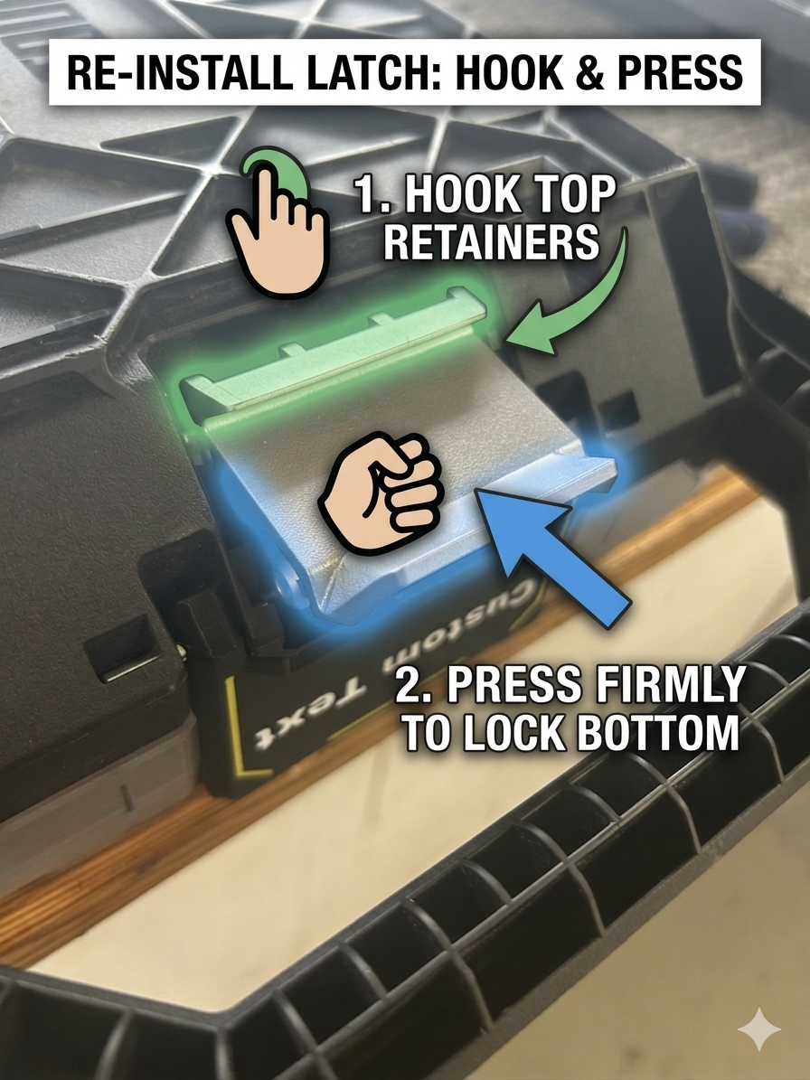 Low-Profile Half Organizer Latch